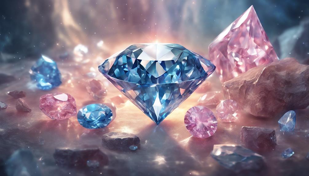dazzling diamonds on display