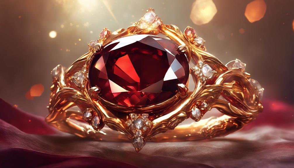 fiery glitter of garnet