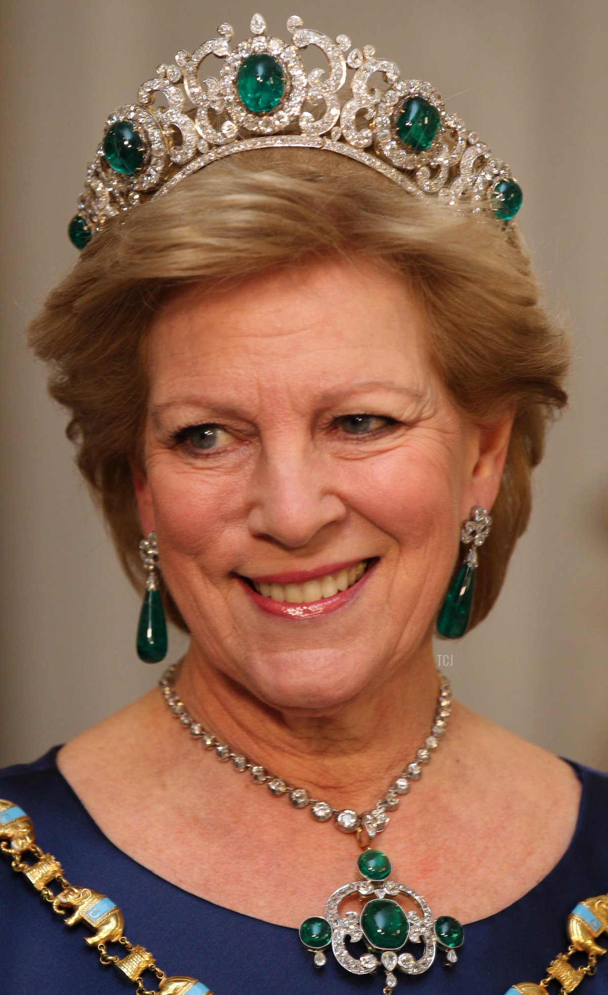 Anne-Marie di Grecia partecipa a un Gala Dinner per celebrare i 40 anni di regno della regina Margherita II di Danimarca presso la Cappella del Palazzo Christiansborg il 15 gennaio 2012