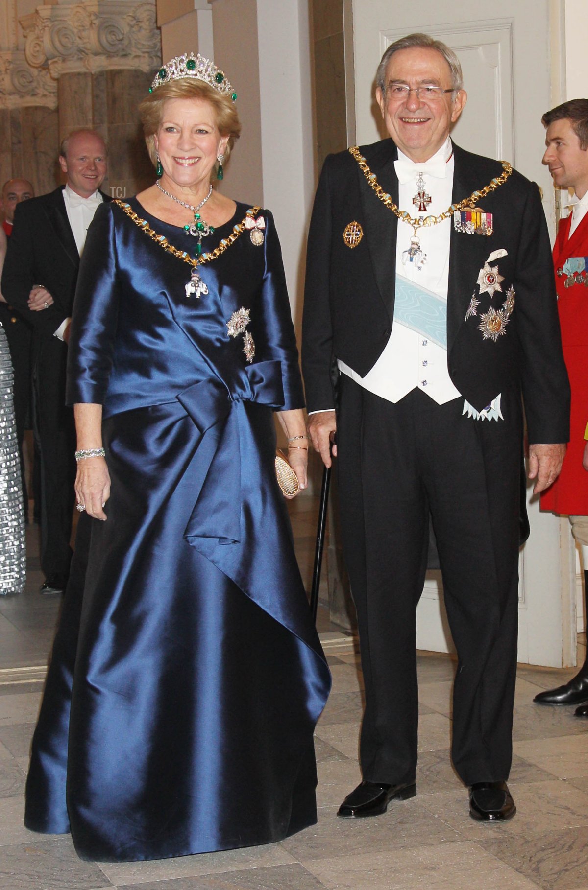 Anne-Marie di Grecia partecipa a un Gala Dinner per celebrare i 40 anni di regno della regina Margherita II di Danimarca presso la Cappella del Palazzo Christiansborg il 15 gennaio 2012