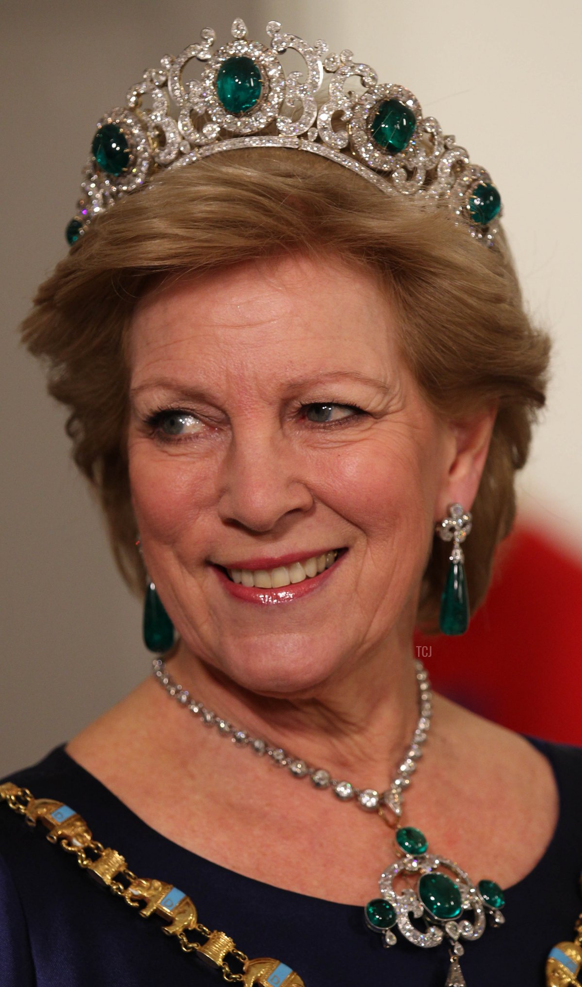 Anne-Marie di Grecia partecipa a un Gala Dinner per celebrare i 40 anni di regno della regina Margherita II di Danimarca presso la Cappella del Palazzo Christiansborg il 15 gennaio 2012