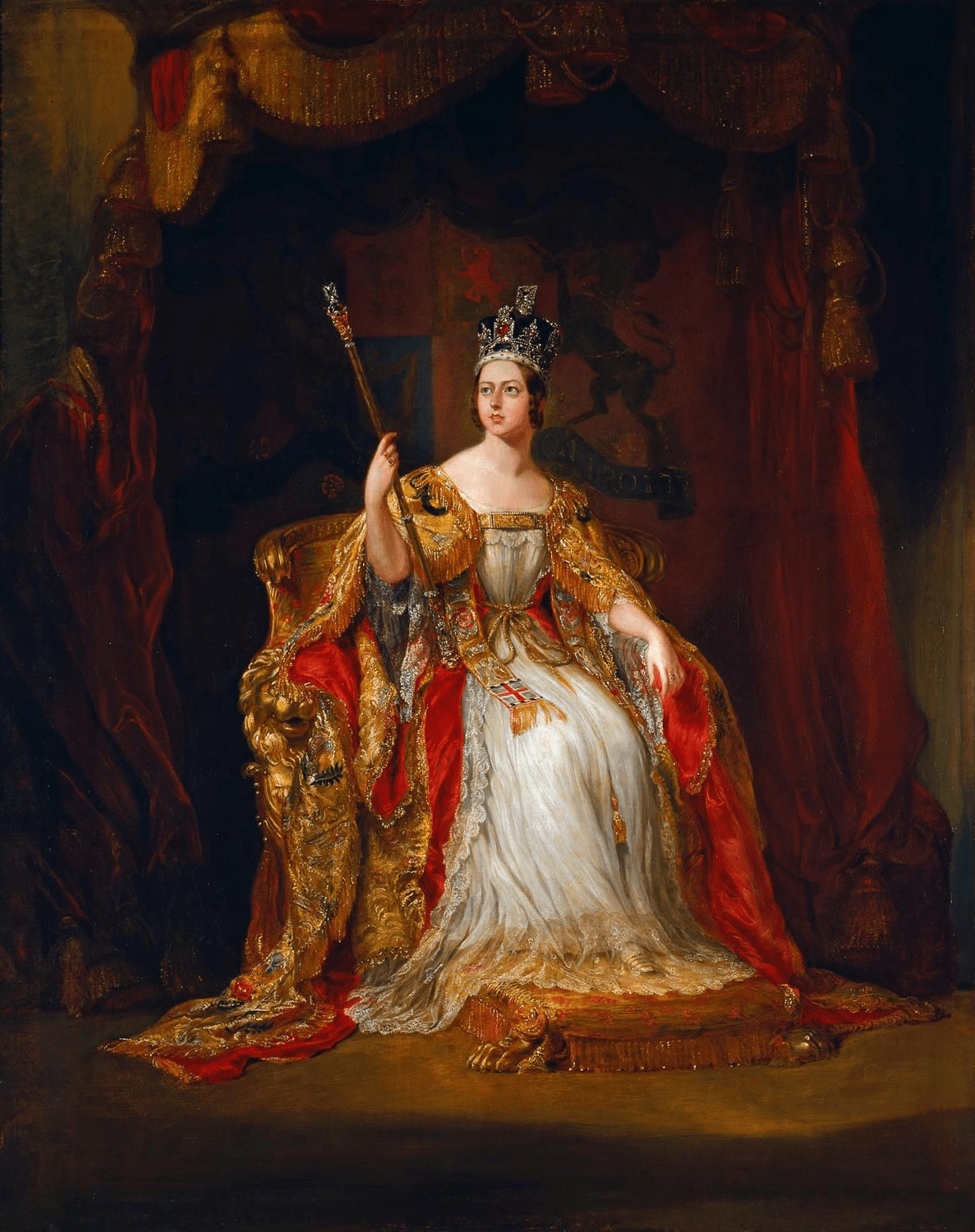 Ritratto della Regina Vittoria nei suoi abiti di incoronazione, George Hayter, 1838