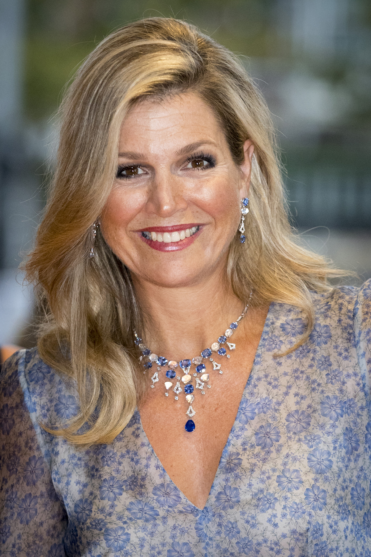 La regina Massima dei Paesi Bassi partecipa a una cena di gala benefica per il Princess Maxima Center for Children's Oncology ad Amsterdam il 5 settembre 2017 (Patrick van Katwijk/Getty Images)