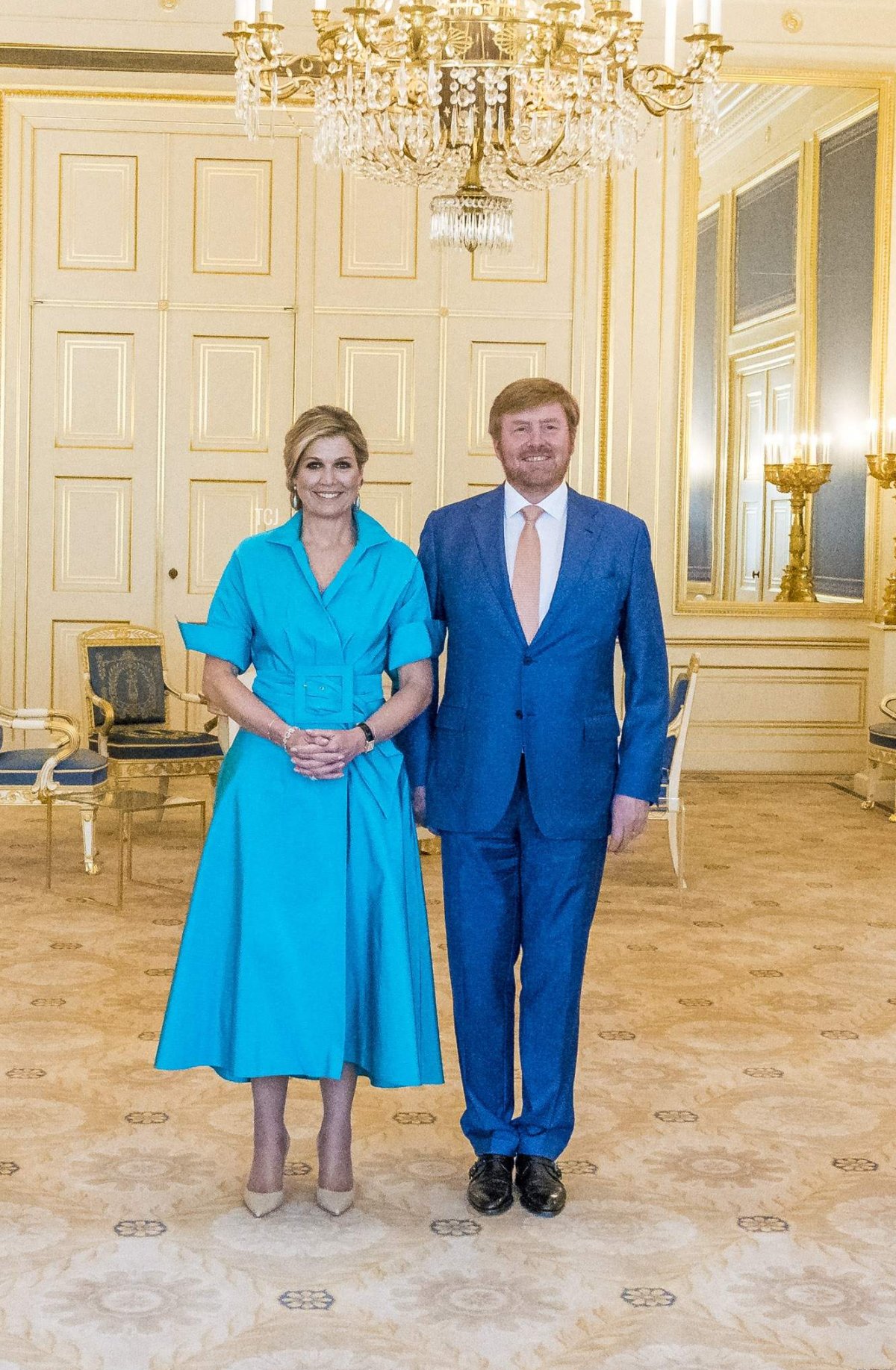 Re Willem-Alexander e Regina Maxima durante la presentazione del premio Appeltjes van Oranje al Palazzo Noordeinde all'Aia il 1 giugno 2021