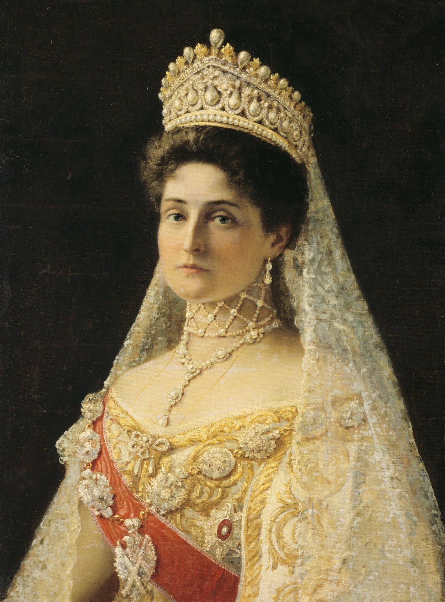 Ritratto dell'Imperatrice Alexandra Feodorovna di un artista sconosciuto, ca. 1906-07