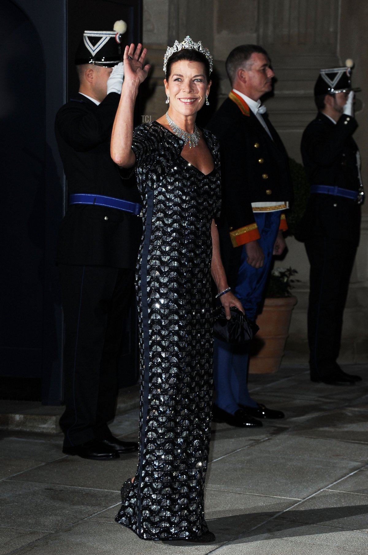 La principessa Caroline di Hannover partecipa alla cena di gala per il matrimonio del principe Guillaume di Lussemburgo e Stephanie de Lannoy al Palazzo Granducale il 19 ottobre 2012 a Lussemburgo, Lussemburgo. Il Granduca ereditario di 30 anni è l'ultimo principe ereditario in Europa a sposarsi, unendo in matrimonio la sua sposa, contessa belga di 28 anni, in una sontuosa cerimonia di 2 giorni