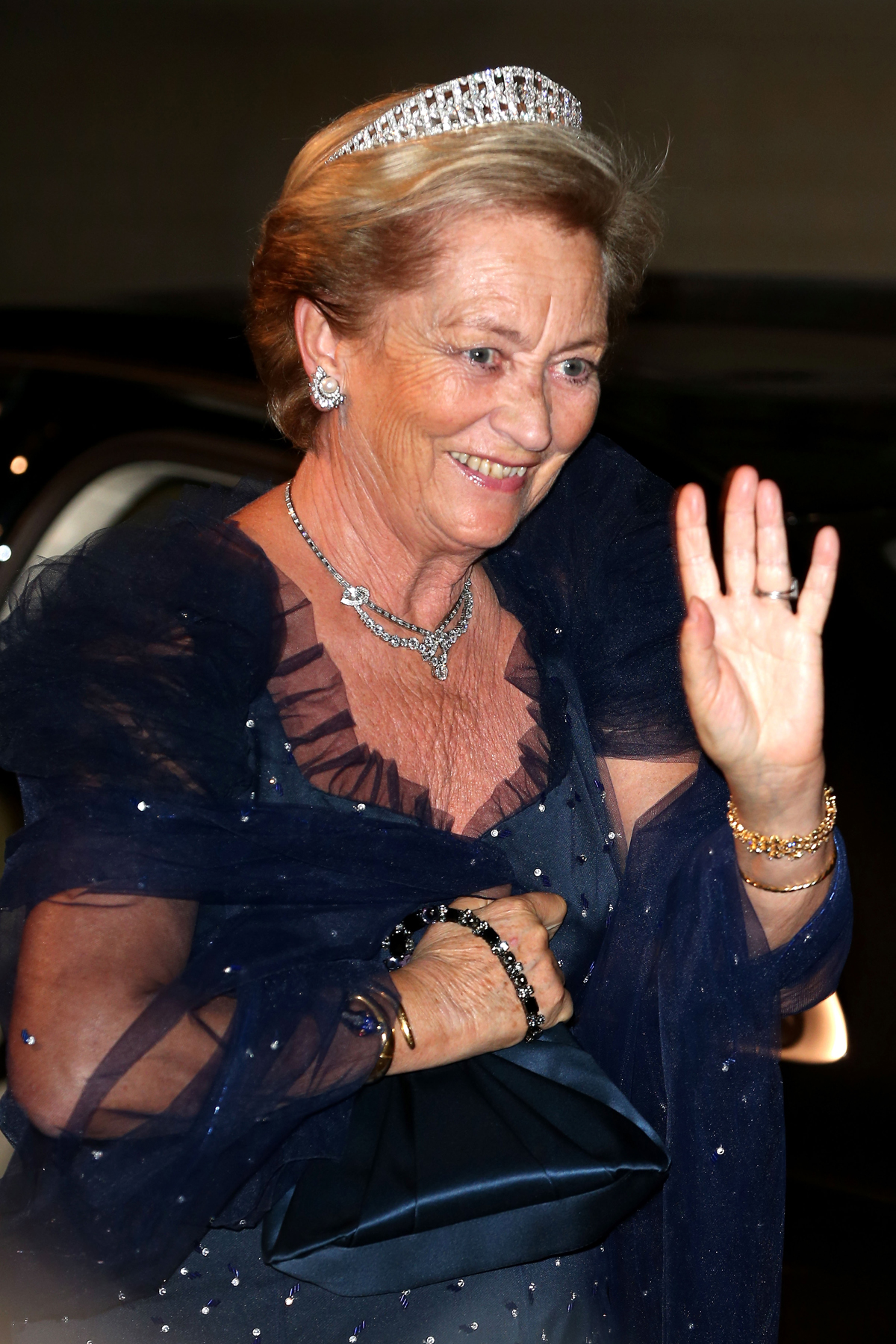 La regina Paola del Belgio partecipa a una gala la vigilia del matrimonio del Granduca ereditario e della Granduchessa ereditaria di Lussemburgo il 19 ottobre 2012 (Sean Gallup/Getty Images)