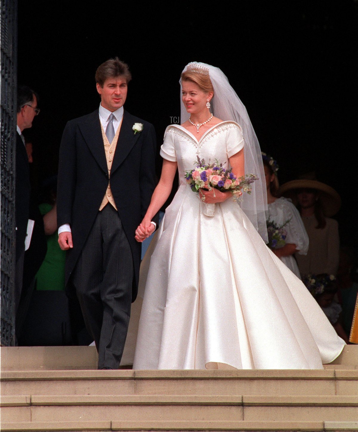 Timothy Taylor e Lady Helen Windsor nel giorno delle loro nozze, luglio 1992