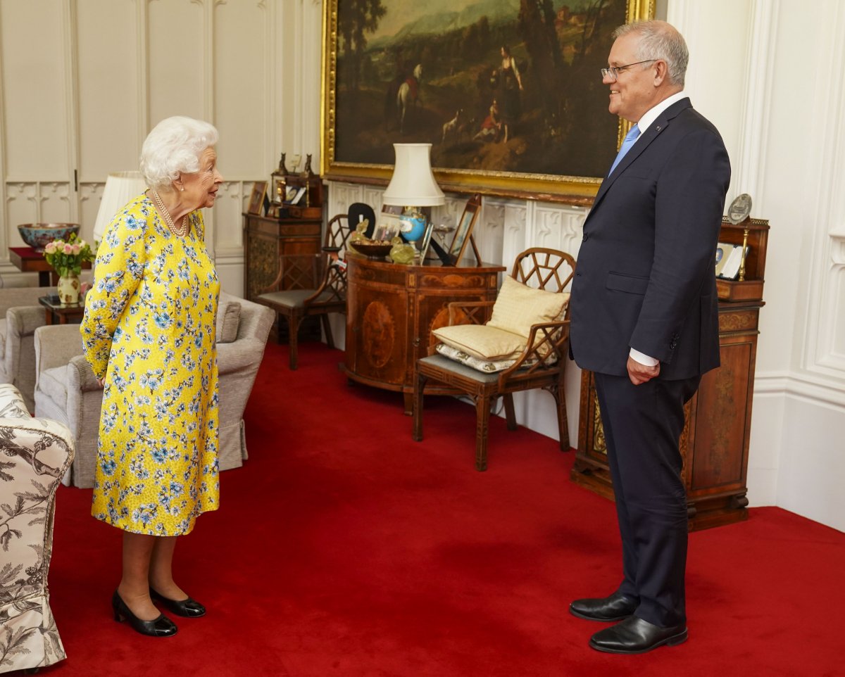 La Regina ha ricevuto il Primo Ministro australiano Scott Morrison al Castello di Windsor oggi