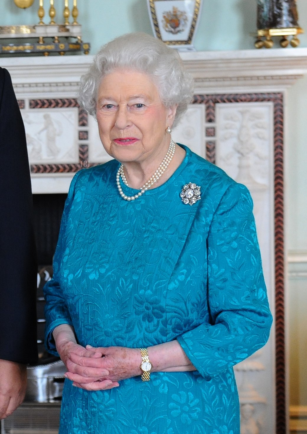 La regina Elisabetta II incontra il re Tupou VI di Tonga a Buckingham Palace il 10 ottobre 2013 a Londra, Inghilterra