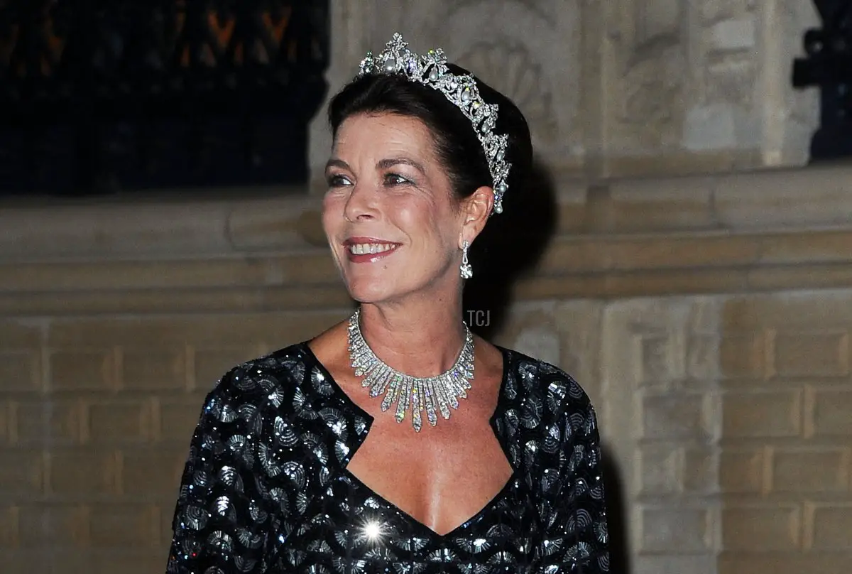 La principessa Caroline di Hannover partecipa alla cena di gala per il matrimonio del principe Guillaume di Lussemburgo e Stephanie de Lannoy al Palazzo Granducale il 19 ottobre 2012 a Lussemburgo, Lussemburgo. Il Granduca ereditario di 30 anni è l'ultimo principe ereditario in Europa a sposarsi, unendo in matrimonio la sua sposa, contessa belga di 28 anni, in una sontuosa cerimonia di 2 giorni