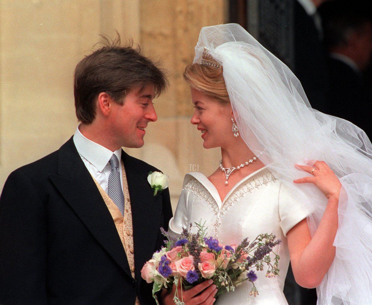 Timothy Taylor e Lady Helen Windsor nel giorno delle loro nozze, luglio 1992