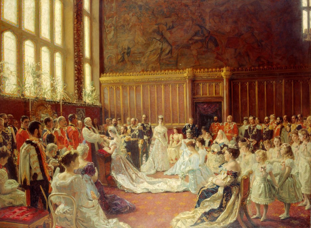 Il Matrimonio delle Loro Altezzze Reali il Duca e la Duchessa di York, Cappella Reale di St James, 6 luglio 1893, Laurits Tuxen