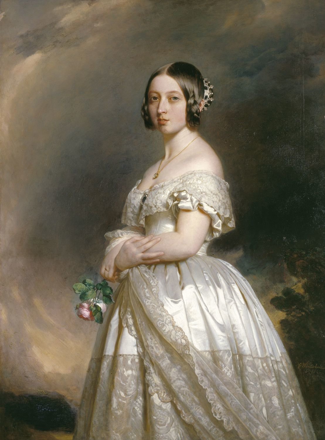 La regina Vittoria di Franz Xaver Winterhalter, 1842 (Royal Collection Trust)