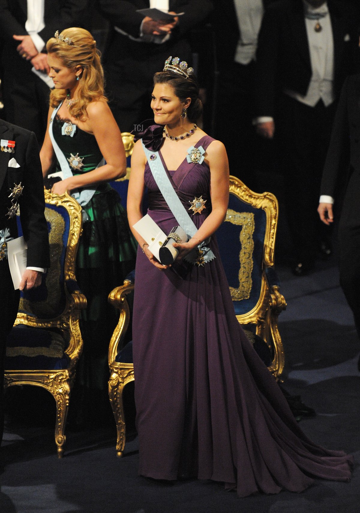 La Principessa ereditaria Victoria di Svezia partecipa alla Cerimonia di Premiazione e Banchetto della Fondazione Nobel il 10 dicembre 2009 a Stoccolma, Svezia