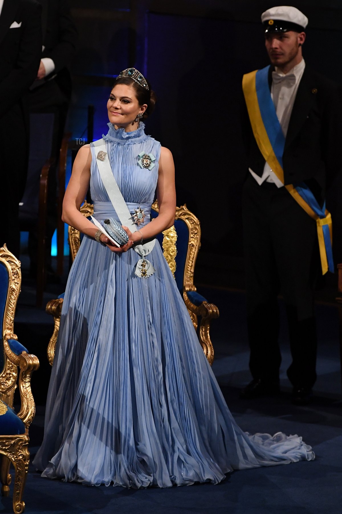 La Principessa Ereditaria Victoria di Svezia partecipa alla Cerimonia di Premiazione del Nobel e al Banchetto il 10 dicembre 2017 a Stoccolma, Svezia