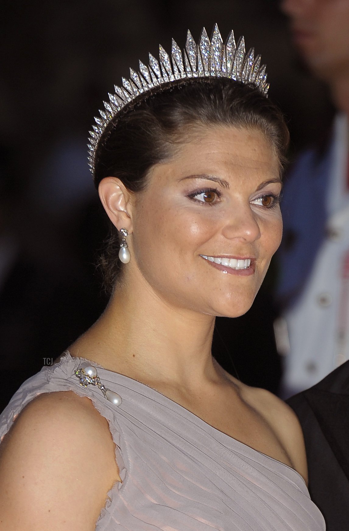 Sweden's Crown Princess Victoria and Duke of Vastergotland of Sweden Prince Daniel arrive for a dinner at Opera terraces after the religious wedding ceremony of Prince Albert II of Monaco and Princess Charlene of Monaco on July 2, 2011 in Monaco