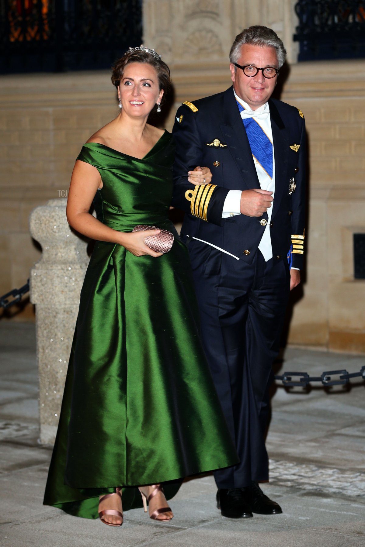 Il Principe Laurent del Belgio e la Principessa Claire del Belgio partecipano al gala per il matrimonio del Principe Guillaume di Lussemburgo e Stephanie de Lannoy al Palazzo Granducale il 19 ottobre 2012 a Lussemburgo