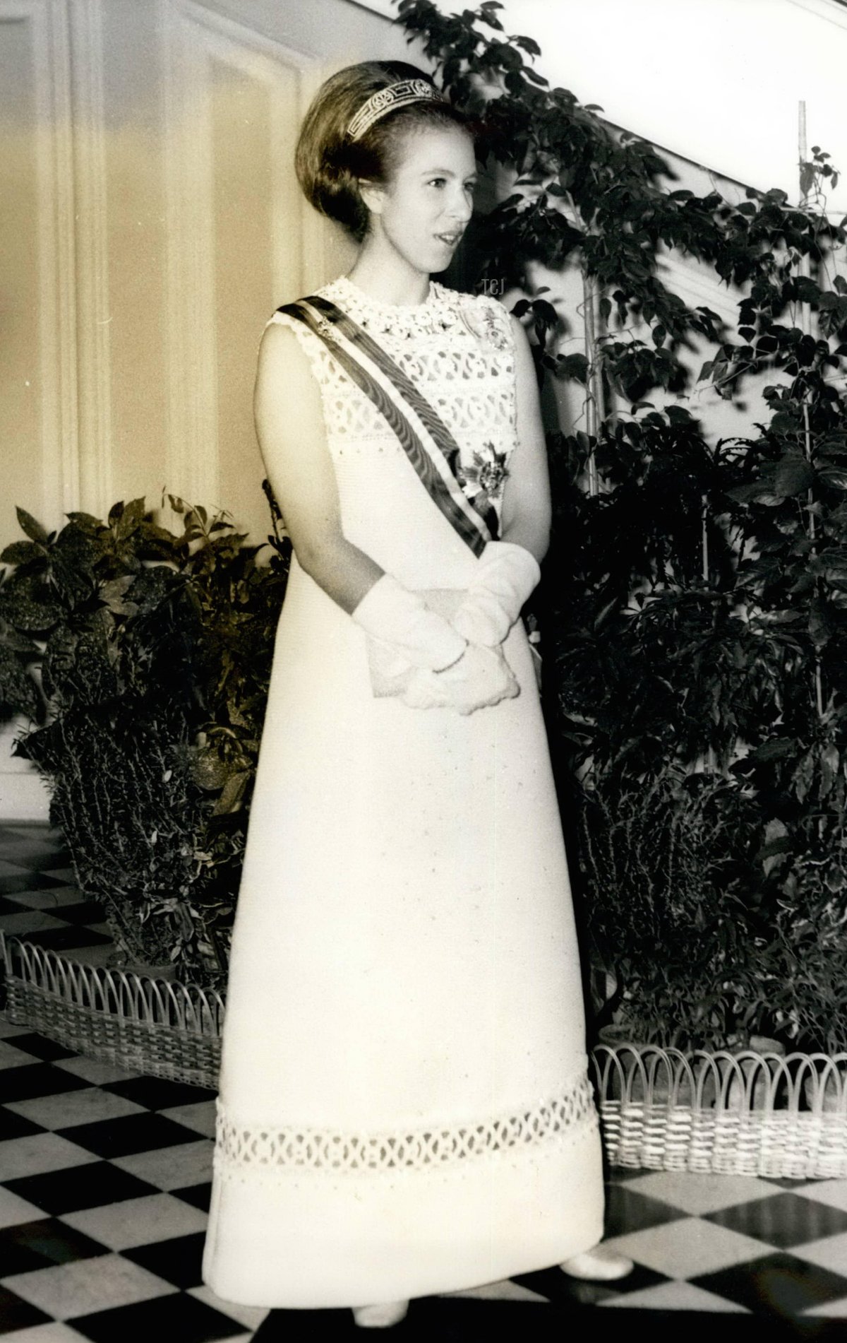 Principessa Anna durante una visita ufficiale in Austria presso l'Ambasciata britannica di Vienna, maggio 1969