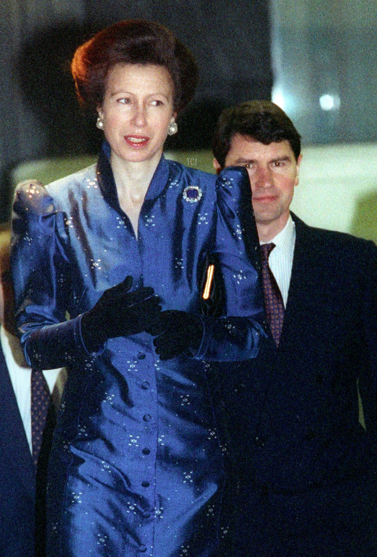 Neosposi reali, la Principessa Anne e suo marito il Comandante Tim Laurence, arrivano per la premiere di beneficenza del film neozelandese 'The End of the Golden Weather' a Londra, 4 febbraio 1993