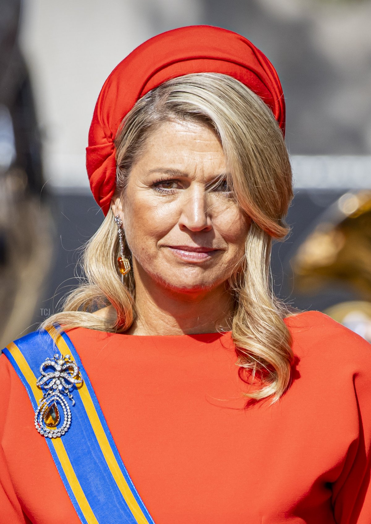 Regina Maxima dei Paesi Bassi partecipa a Prinsjesdag, l'apertura annuale dell'anno parlamentare, nella Grote Kerk il 21 settembre 2021 a L'Aia, Paesi Bassi