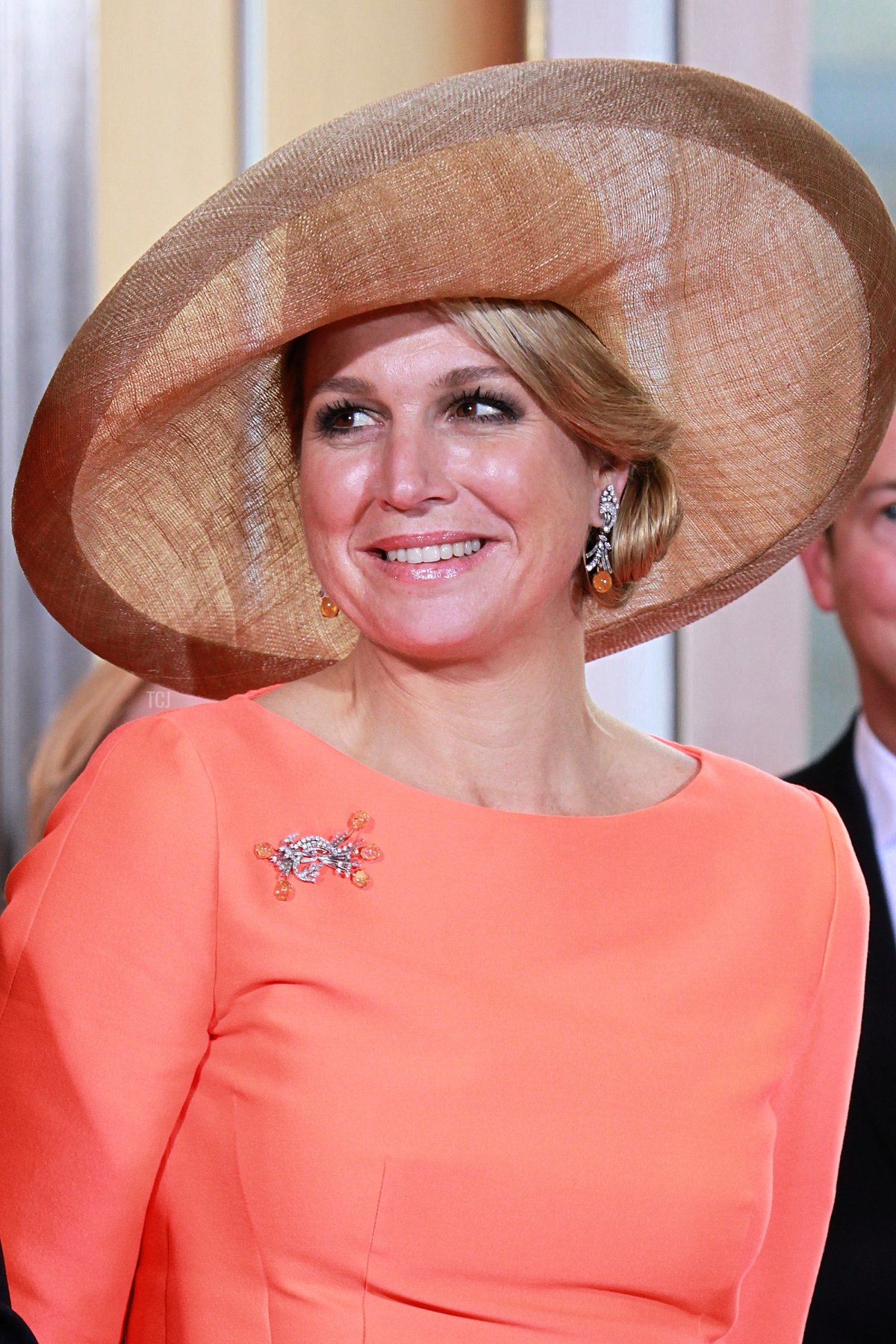 La regina Maxima dei Paesi Bassi arriva per una visita nella regione federale dell'Assia, il 3 giugno 2013 a Wiesbaden, Germania