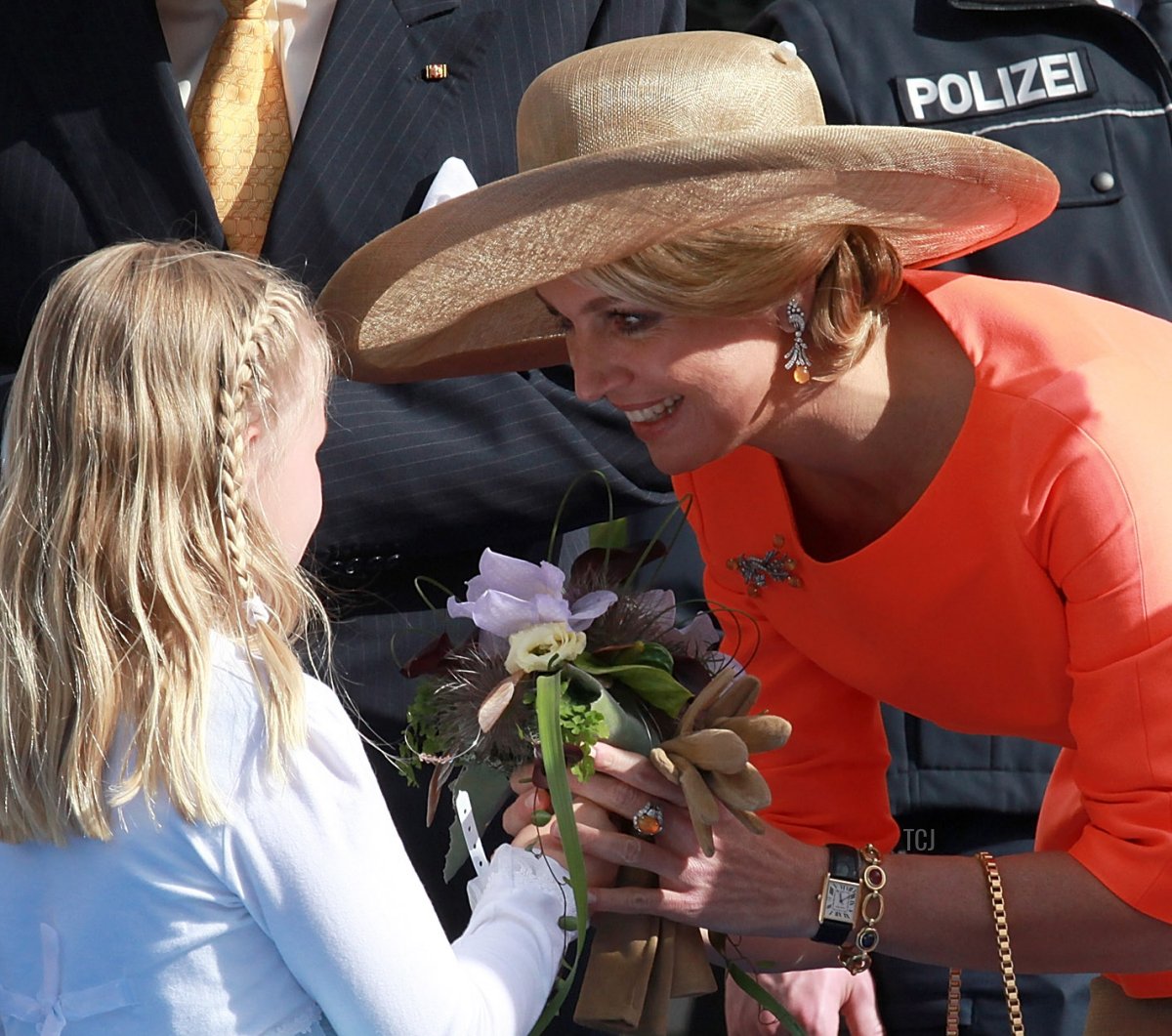 Il re Willem-Alexander e la regina Maxima dei Paesi Bassi arrivano per una visita nella regione federale dell'Assia, il 3 giugno 2013 a Wiesbaden, Germania