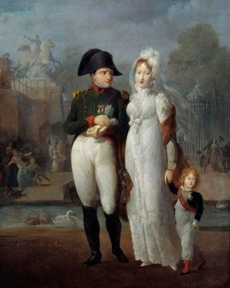 Napoleone I, Maria Luigia d'Austria e il re di Roma nei giardini delle Tuileries