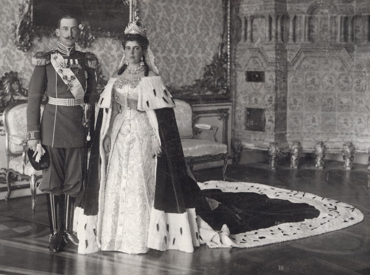 Granduchessa Elena Vladimirovna di Russia e Principe Nicola di Grecia e Danimarca nel giorno del loro matrimonio, 1902