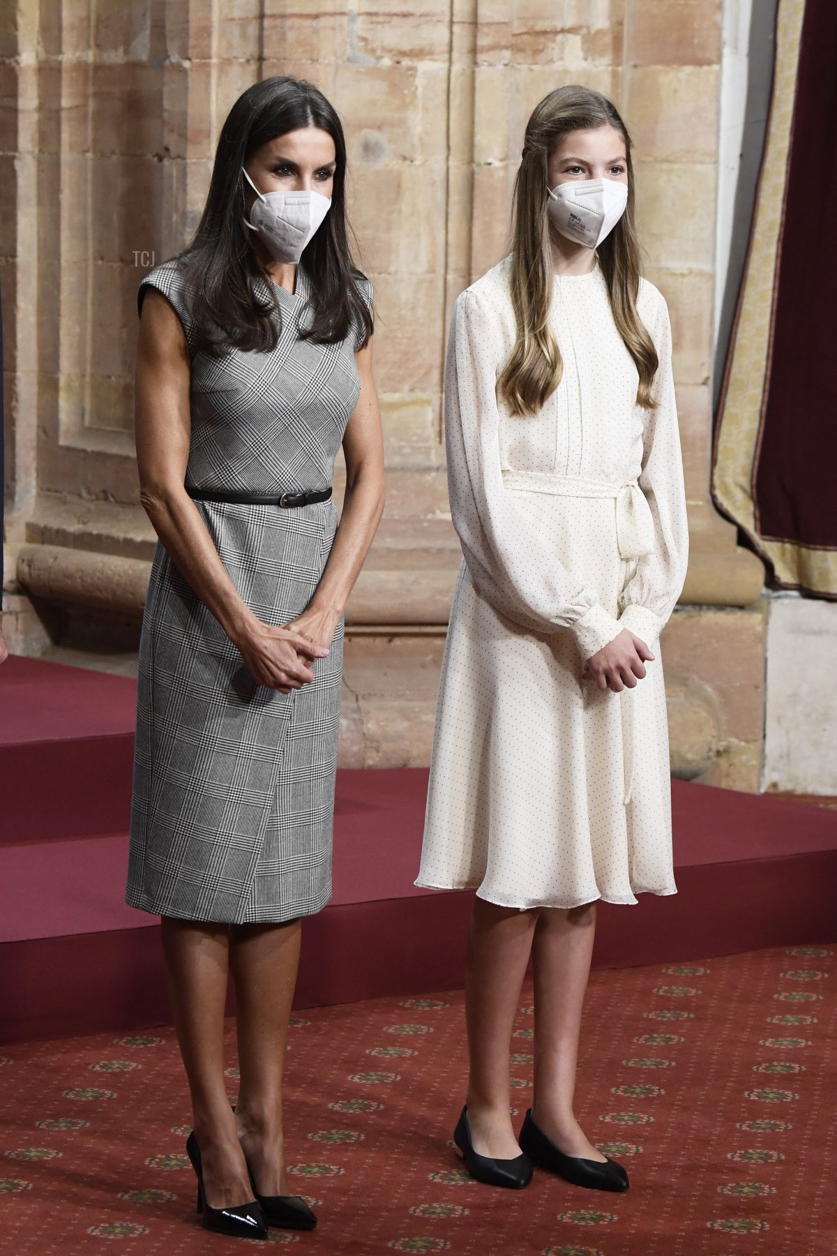 Spanish Crown Princess of Asturias Leonor, Spain's King Felipe VI, Spain's Queen Letizia and Spanish Princess Sofia welcome laureates for an 