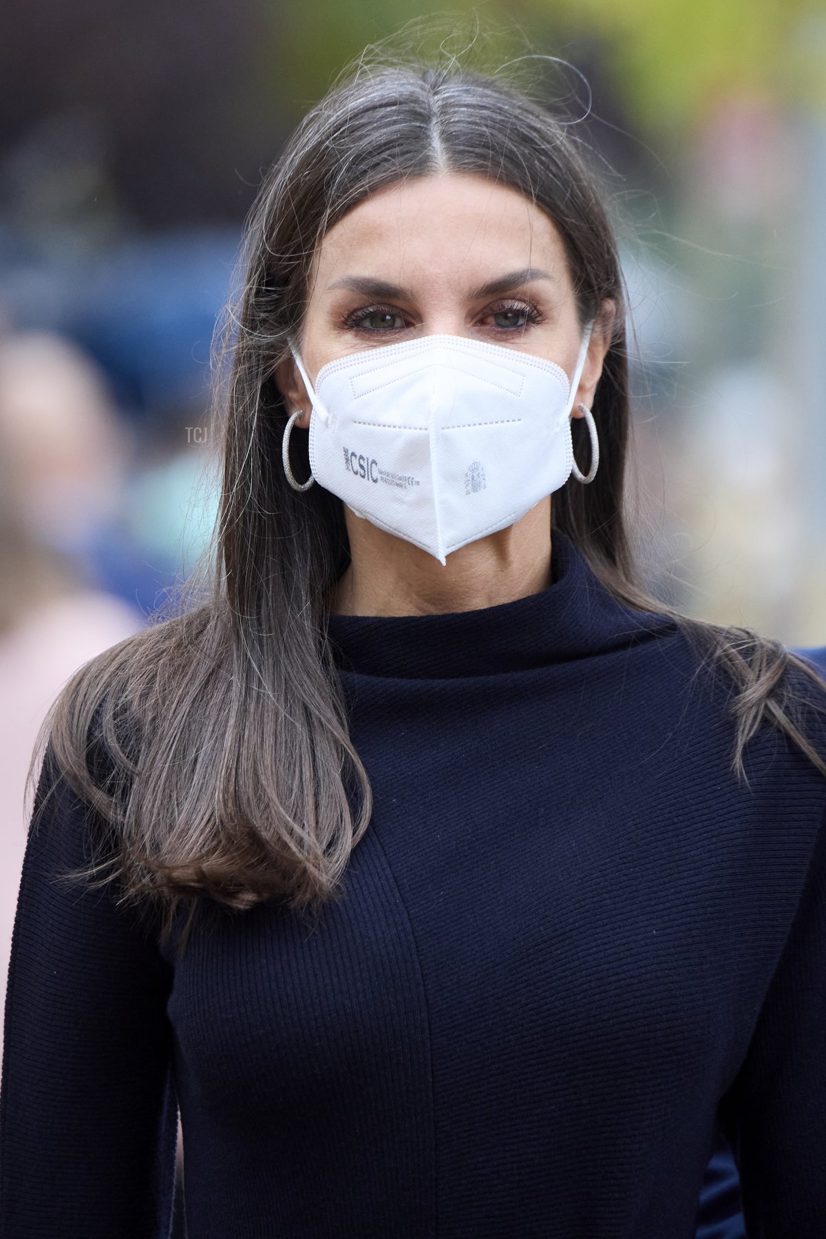 Queen Letizia of Spain attends the 21th 'Opera Prima' Film Festival at the Moncayo cinema on October 29, 2021 in Tudela, Spain