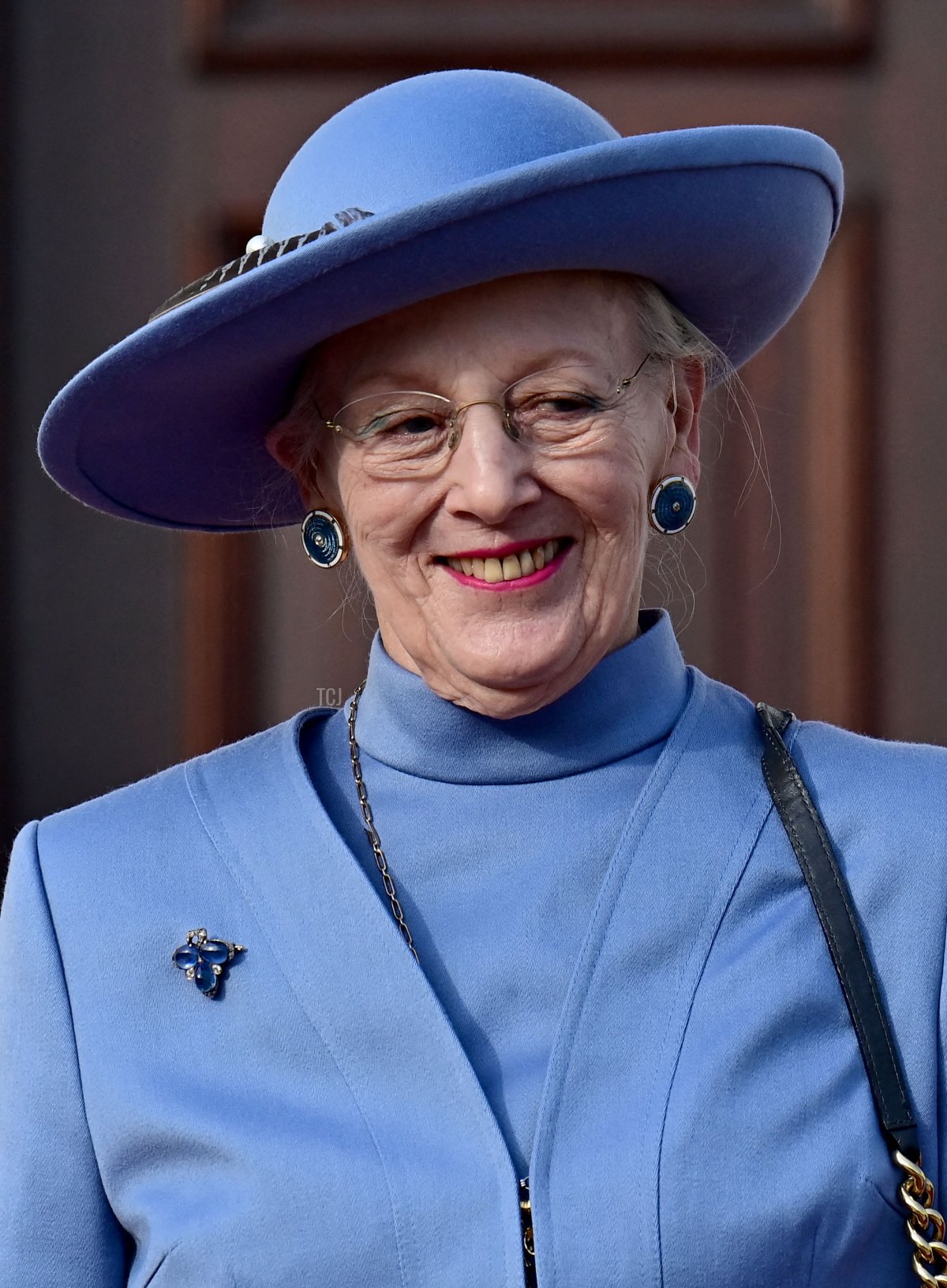 La Regina Margrethe II di Danimarca posa durante una cerimonia ufficiale di benvenuto al Palazzo Bellevue presidenziale a Berlino il 10 novembre 2021