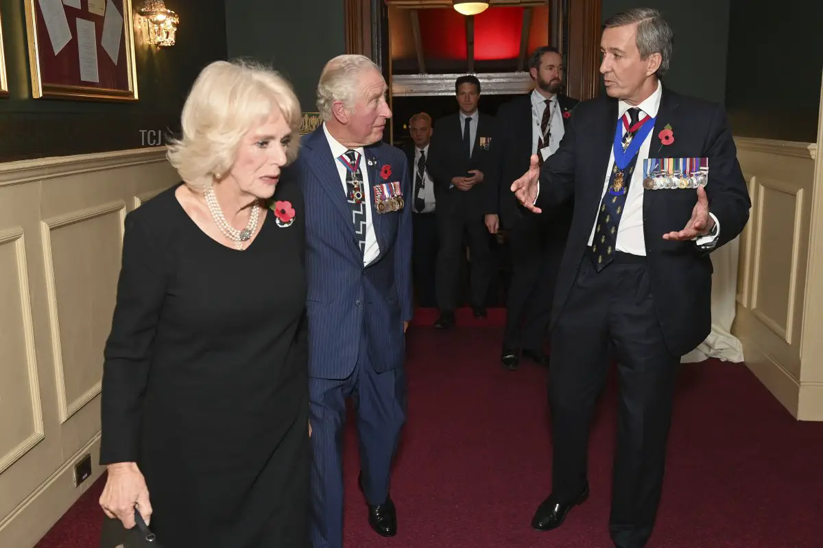 Il Principe di Galles e la Duchessa di Cornovaglia partecipano al Festival della Rimembranza della Royal British Legion all'Albert Hall il 13 novembre 2021 a Londra, Inghilterra