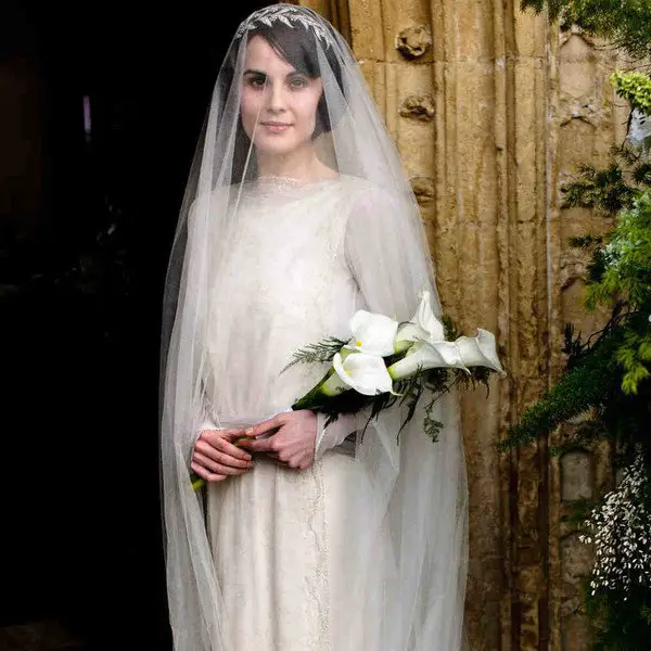 L'outfit da sposa di Lady Mary Crawley in Downton Abbey