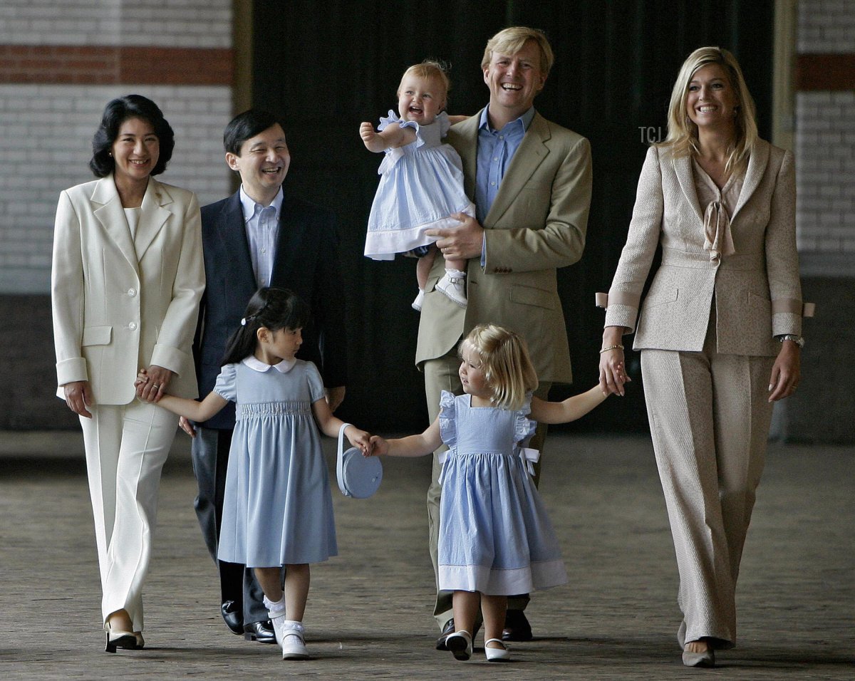 La Famiglia Reale Giapponese incontra i Reali dei Paesi Bassi con la Principessa Aiko il 18 agosto 2006.