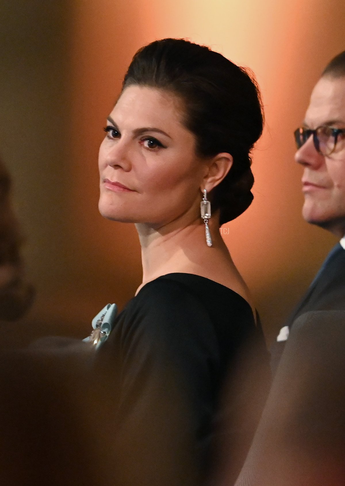 La Principessa Vittoria di Svezia e il Principe Daniel di Svezia sono visti durante la cerimonia di premiazione del Premio Nobel presso il Concert Hall il 10 dicembre 2021 a Stoccolma, Svezia