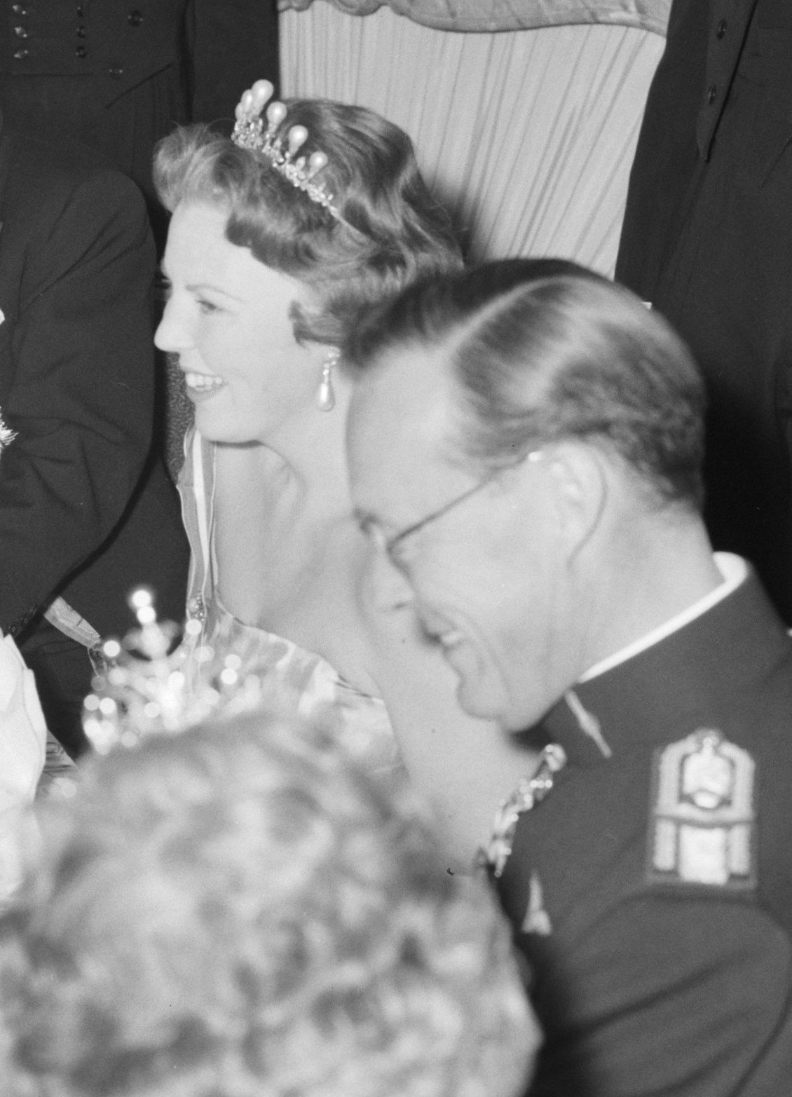 I reali olandesi partecipano a una cena di gala presso l'Ambasciata austriaca, 18 maggio 1961