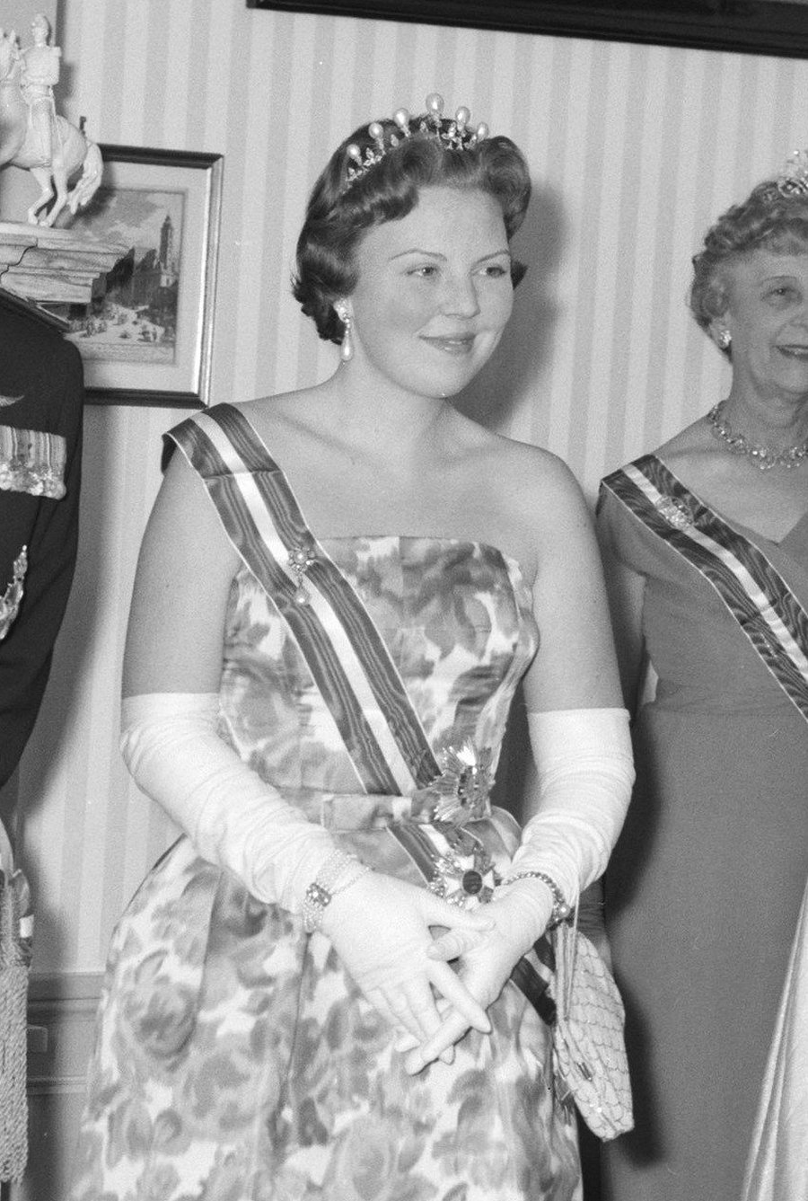 I reali olandesi partecipano a una cena di gala presso l'Ambasciata austriaca, 18 maggio 1961