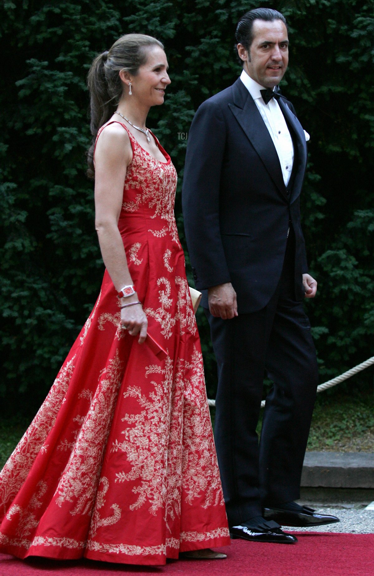 L'Infanta Elena di Spagna, Duchessa di Lugo e suo marito, Jaime de Marichalar, partecipano a una celebrazione per il ventesimo anniversario di matrimonio del Granduca e della Granduchessa di Lussemburgo al Castello di Berg a Colmar-Berg, 1 lug 2006