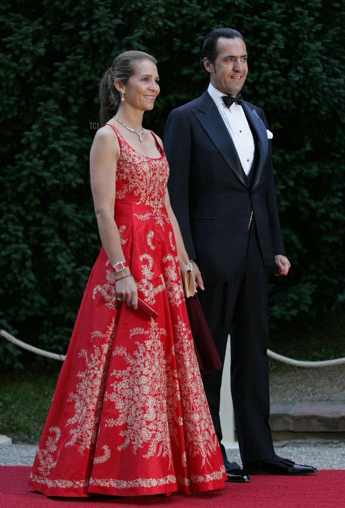 L'Infanta Elena di Spagna, Duchessa di Lugo e suo marito, Jaime de Marichalar, partecipano a una celebrazione per il ventesimo anniversario di matrimonio del Granduca e della Granduchessa di Lussemburgo al Castello di Berg a Colmar-Berg, 1 lug 2006