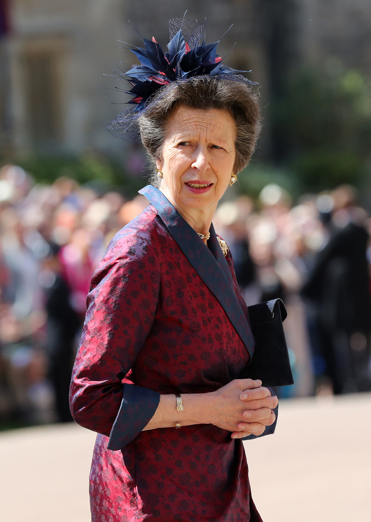 La Principessa Reale partecipa al matrimonio reale del Duca e della Duchessa di Sussex presso la Cappella di San Giorgio, Windsor, il 19 maggio 2018 (GARETH FULLER/AFP/Getty Images)