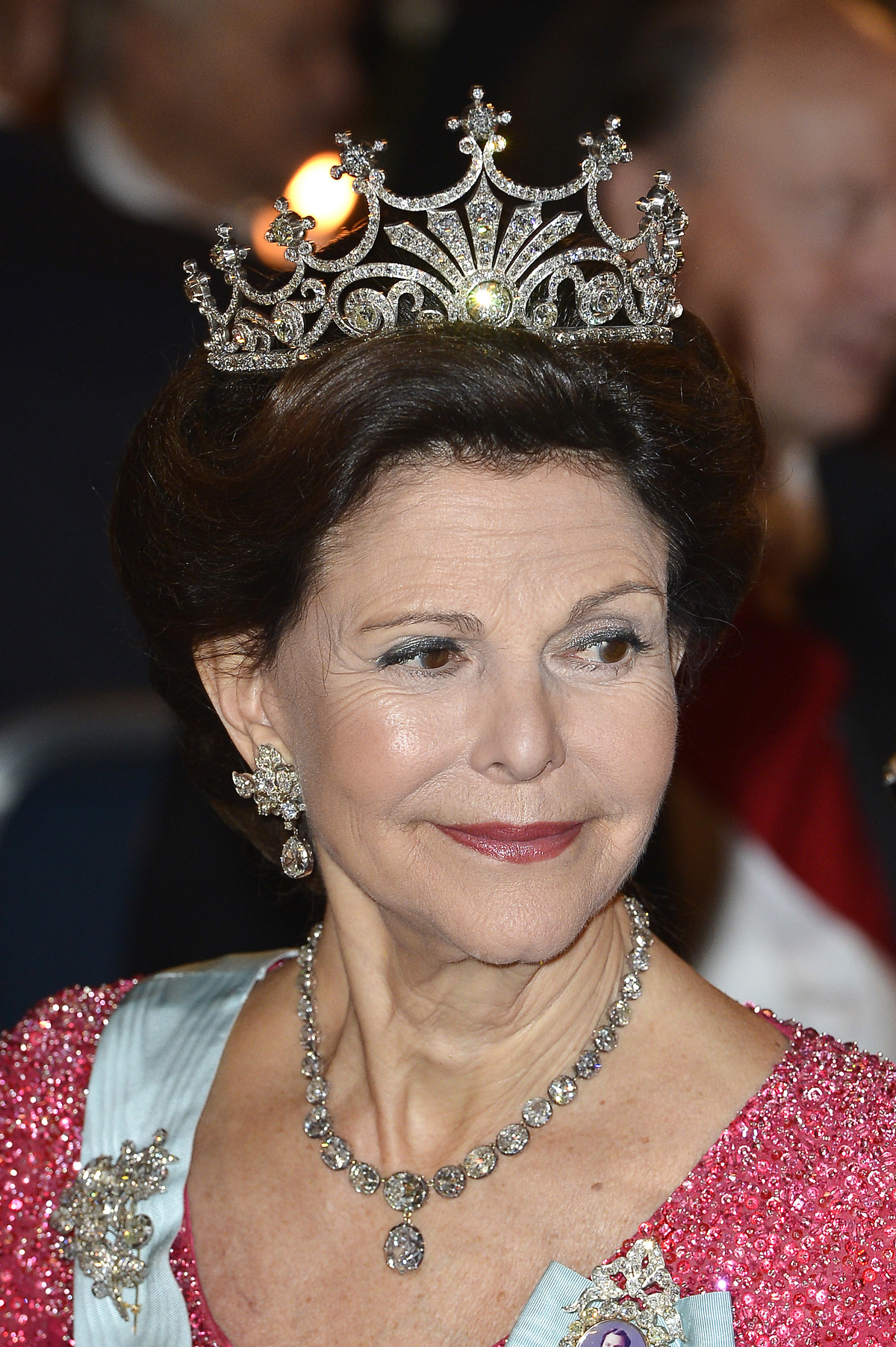 La regina Silvia di Svezia partecipa al banchetto del premio Nobel a Stoccolma il 10 dicembre 2013 (Pascal Le Segretain/Getty Images)