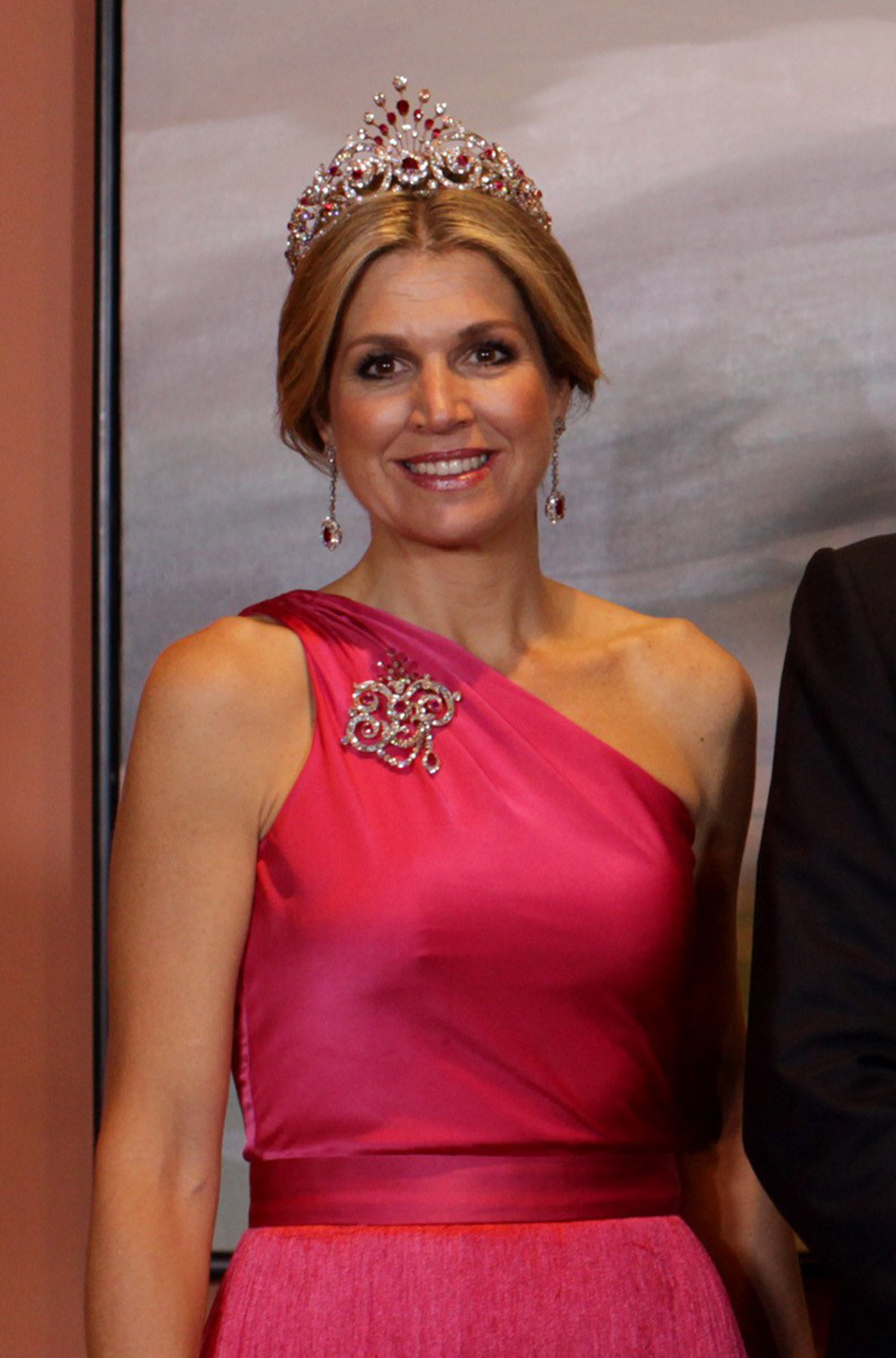 La Regina Maxima dei Paesi Bassi partecipa a una cena con il Governatore Generale del Canada presso Rideau Hall a Ottawa il 27 maggio 2015 (DAVE CHAN/AFP/Getty Images)