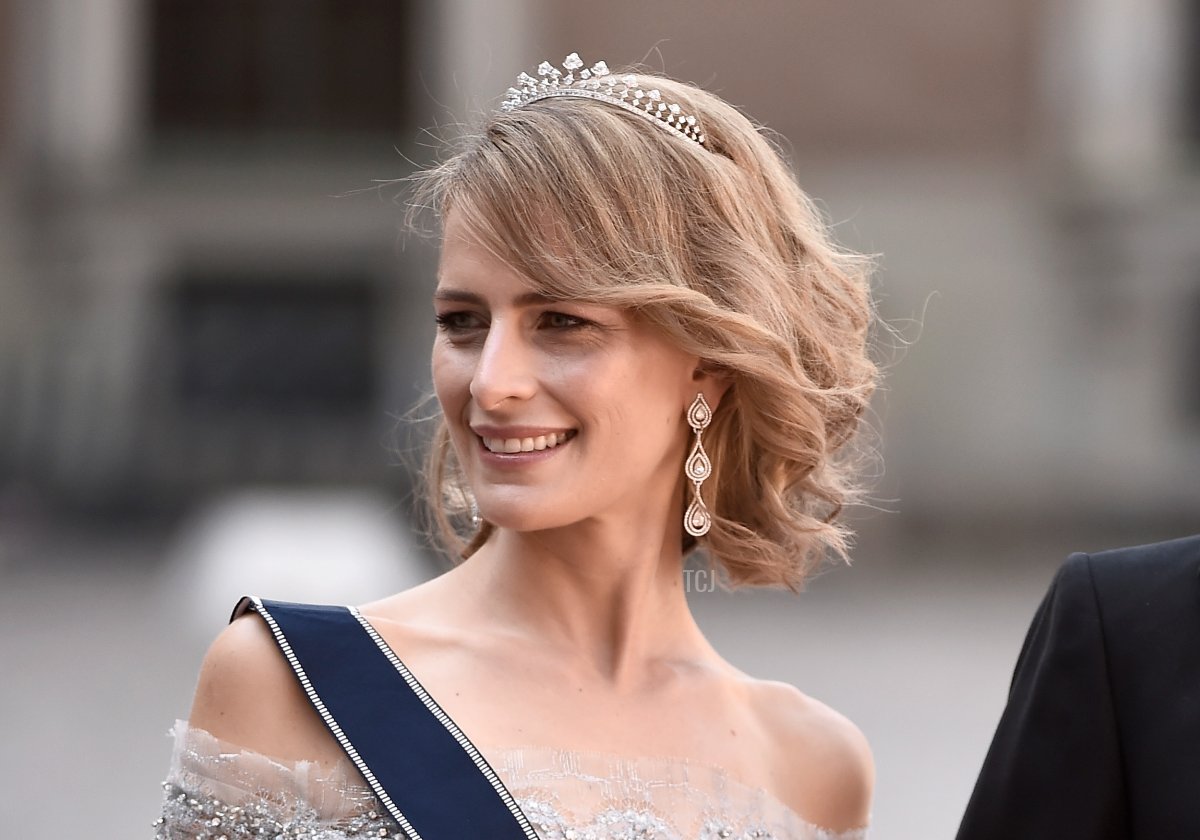 Il Principe Nikolaos di Grecia (R) e la Principessa Tatiana di Grecia partecipano al matrimonio reale del Principe Carl Philip di Svezia e Sofia Hellqvist al Palazzo Reale il 13 giugno 2015 a Stoccolma, Svezia