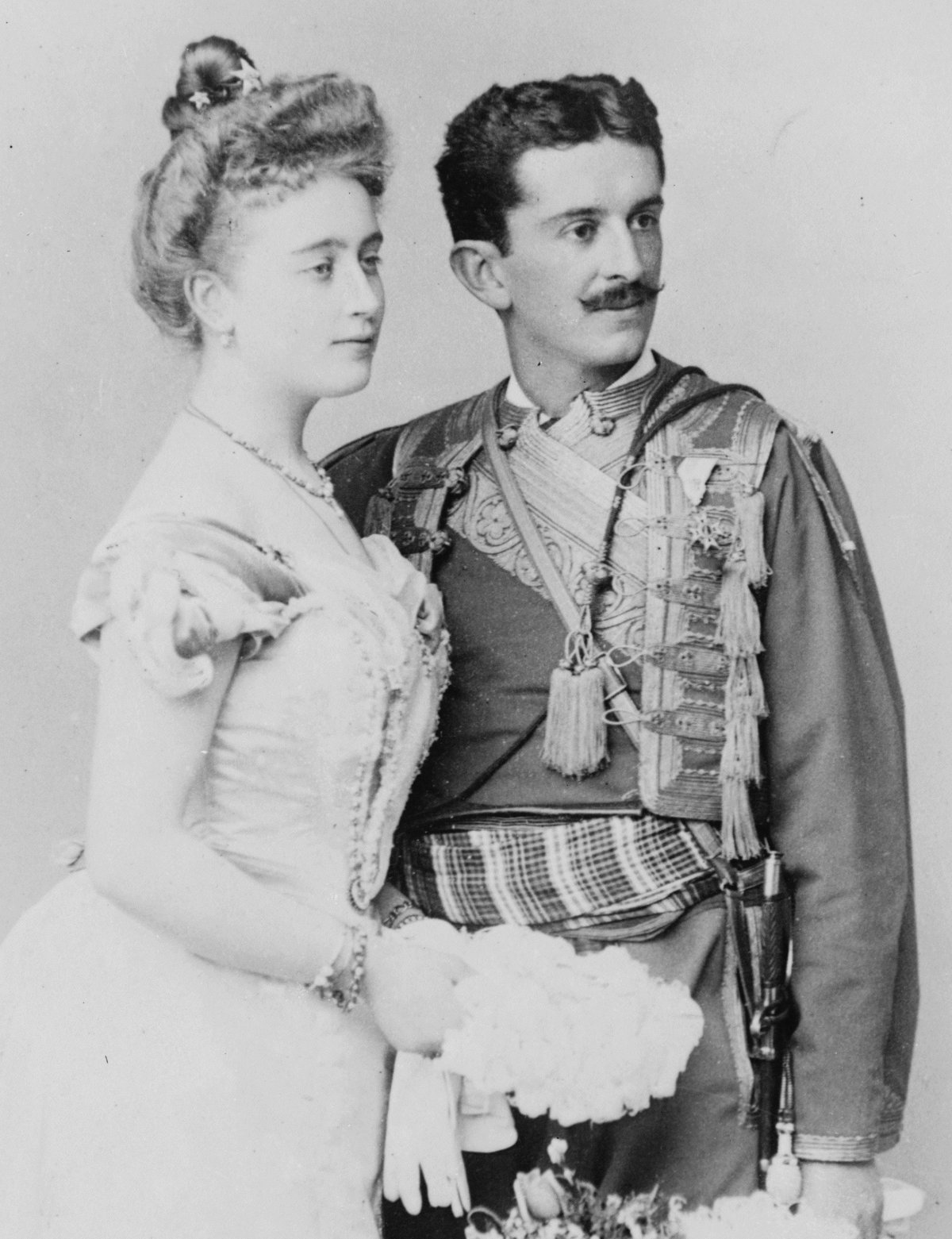 Crown Prince Danilo of Montenegro and his wife, Duchess Jutta of Mecklenburg-Strelitz (Bain News Service/Library of Congress/Wikimedia Commons)