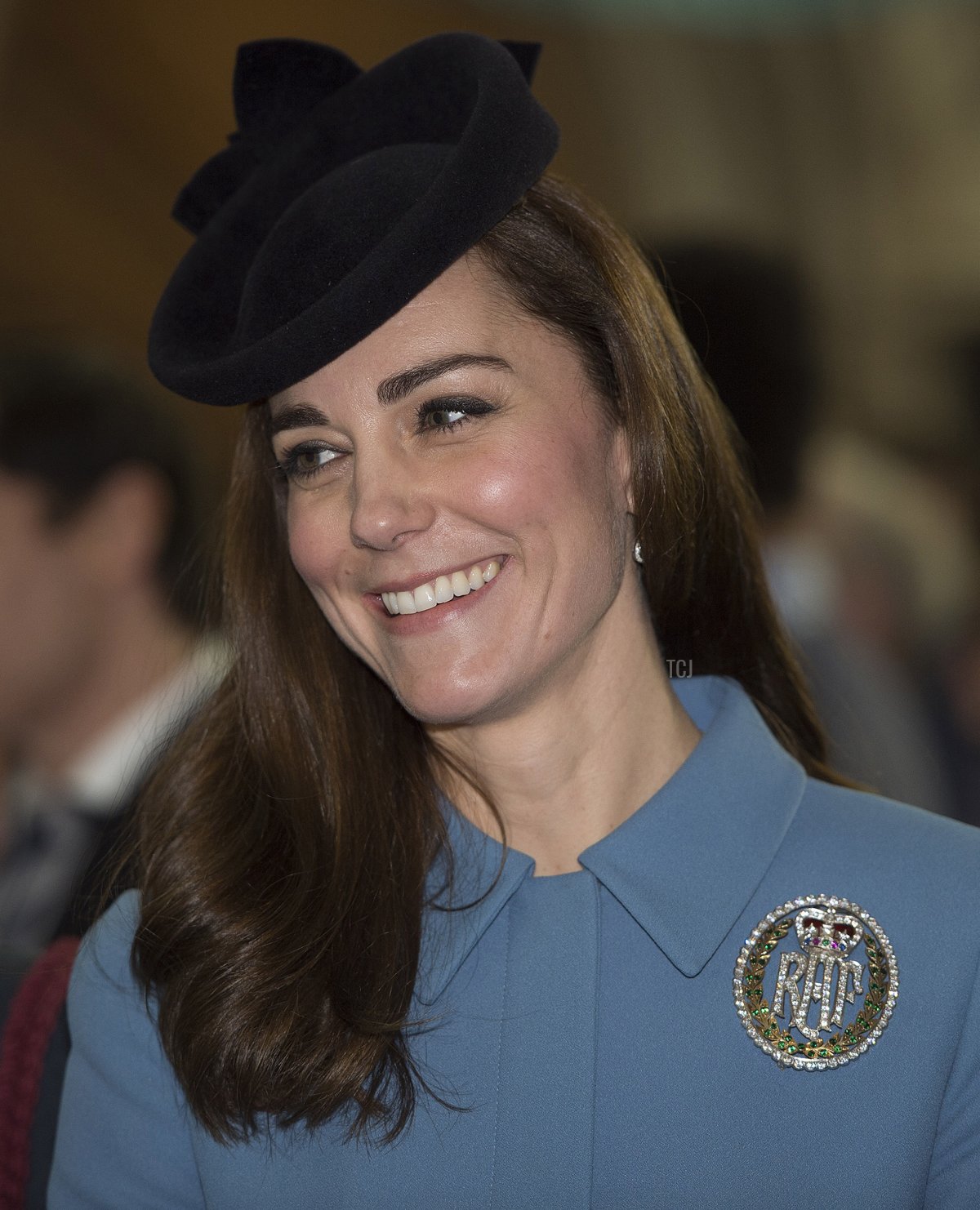 Catherine, Duchessa di Cambridge arriva al servizio del 75° Anniversario degli RAF Air Cadets il 7 febbraio 2016 a Londra, Inghilterra