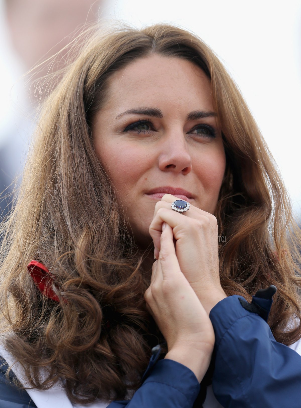 Catherine, Duchess of Cambridge watches Great Britain Mixed Coxed Four Rowing - LTAMix4+ team celebrate after winning gold on day 4 of the London 2012 Paralympic Games at Eton Dorney on September 2, 2012 in Windsor, England