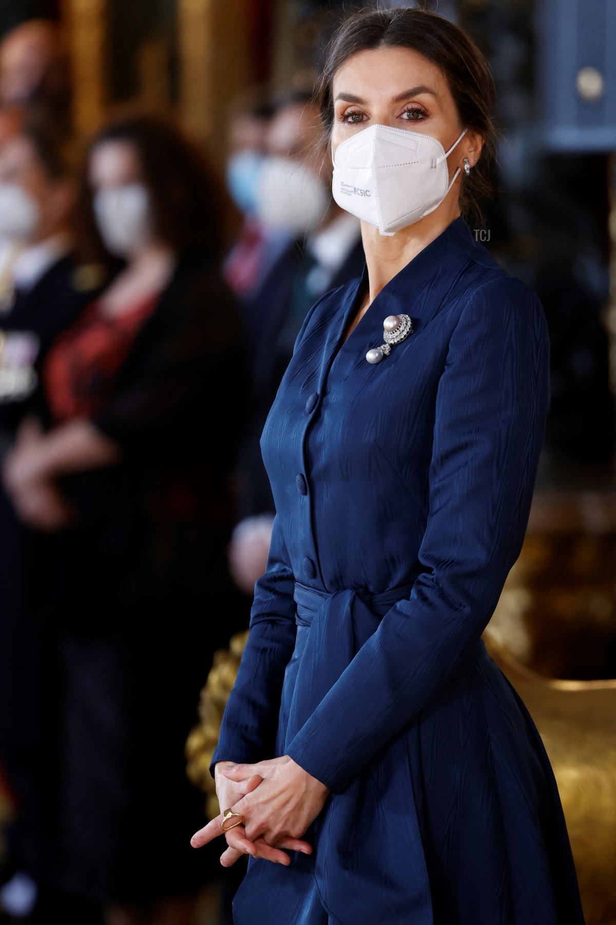 La Regina Letizia di Spagna partecipa alla cerimonia 'Pascua Militar' durante la parata militare di Capodanno e le celebrazioni al Palazzo Reale di Madrid il 6 gennaio 2022