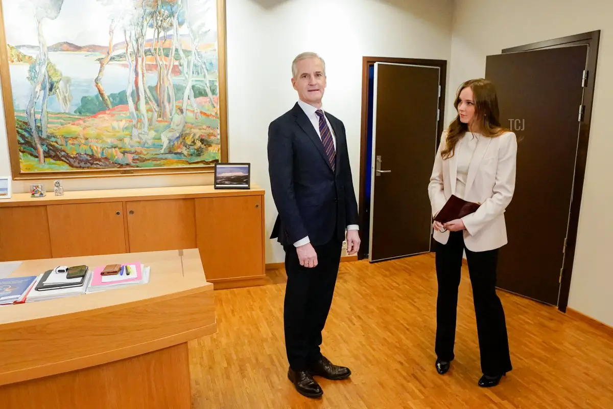 Princess Ingrid Alexandra of Norway visits Norway's Prime Minister Jonas Gahr Støre at the Prime Minister's office in Oslo and is briefed on the work of the government and the ministries, during an official visit on January 20, 2022