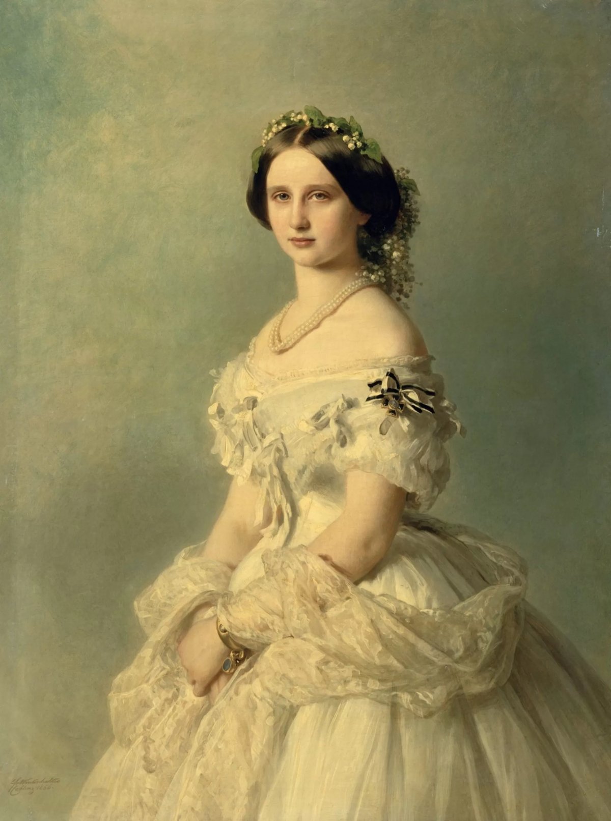 Ritratto di Franz Xaver Winterhalter della Granduchessa Louise di Baden, ca. 1856 (Wikimedia Commons)